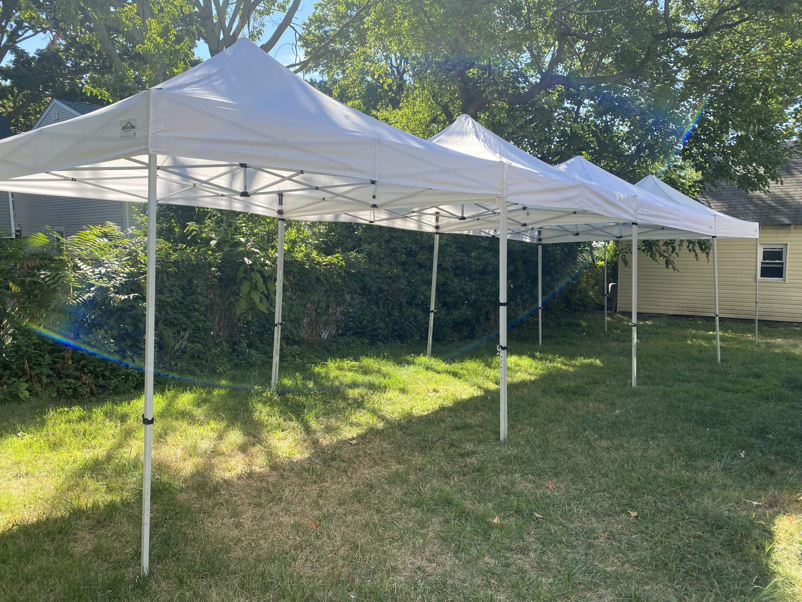 Rent A 10x40 Feet Pop Up Party Tent (White) Polyester Fabric Top ...